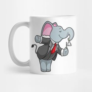 Elephant at Music with Triangle Mug